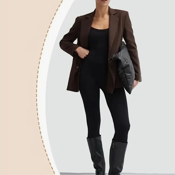 Women’s Black Ribbed Jumpsuit *NEW* - Picture 4 of 8